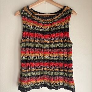 Anthropologie Audra Sweater Striped Tank Top Size M